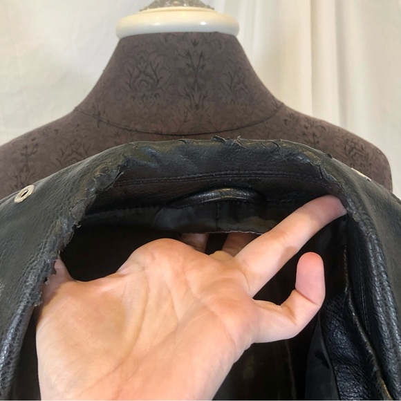 Vigoss Star Studded Black Faux Leather Motorcycle Jacket - Picture 11 of 11